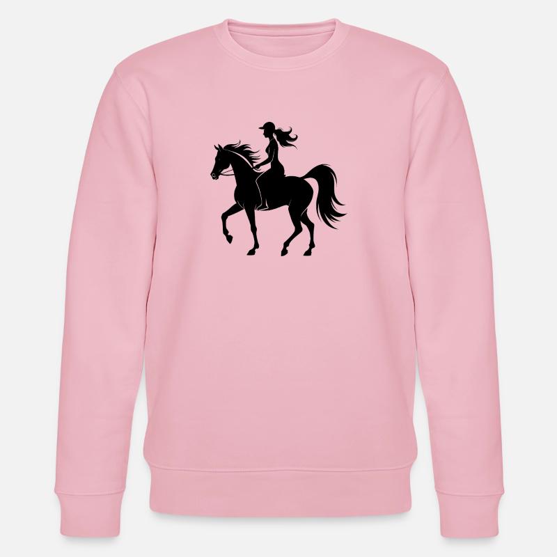 Cheval équestre - Sweat bio CHANGER Stanley/Stella Unisexe - rose pâle