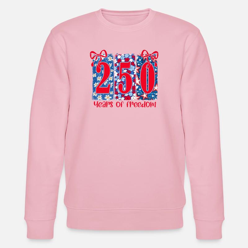 250 ans de liberté florale - Sweat bio CHANGER Stanley/Stella Unisexe - rose pâle