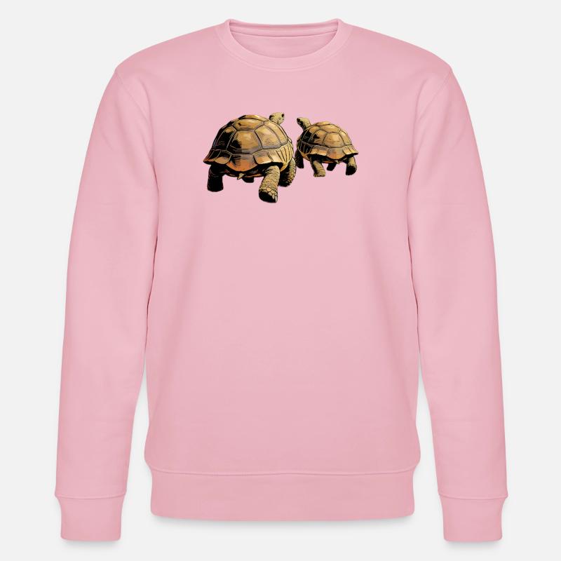 Duo Schildkröten im Abendlicht - Stanley/Stella Unisex Bio-Sweatshirt CHANGER  - Hellrosa