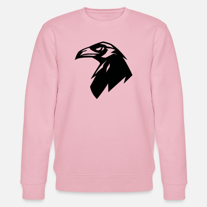 Raven, Simple Silhouette Logo - Stanley/Stella Unisex Bio-Sweatshirt CHANGER  - Hellrosa