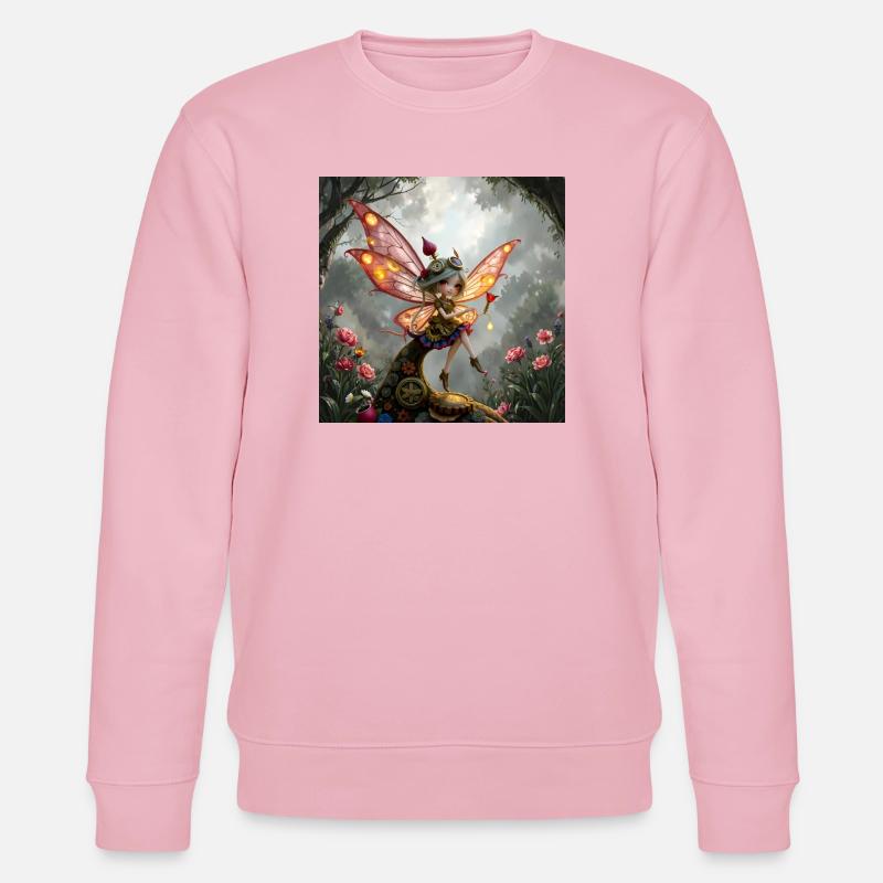 Fée steampunk aux ailes - Sweat bio CHANGER Stanley/Stella Unisexe - rose pâle