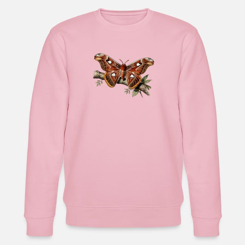 Attacus moth - Stanley/Stella CHANGER Unisex Organic Sweatshirt - cotton pink