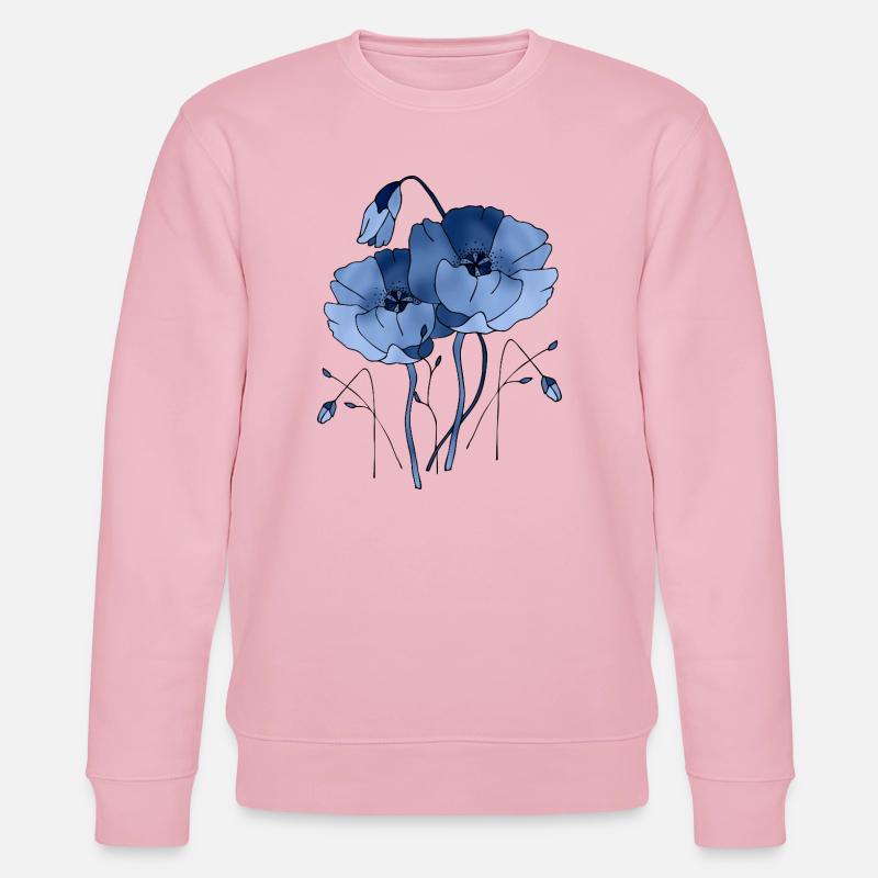 Flowers - Stanley/Stella CHANGER Unisex Organic Sweatshirt - cotton pink