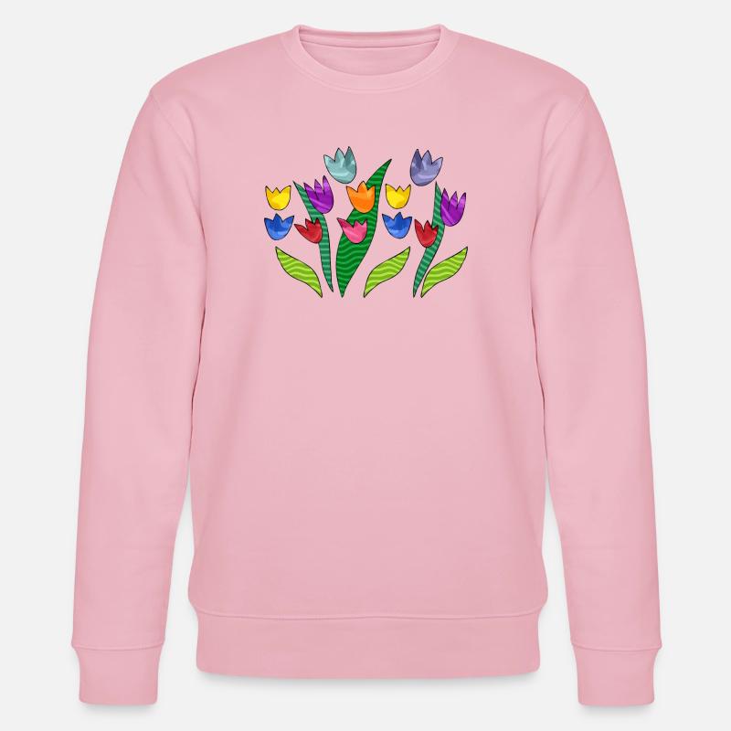 Blumen - Stanley/Stella Unisex Bio-Sweatshirt CHANGER  - Hellrosa
