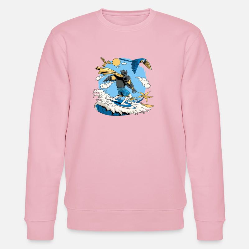 Chevalier surfeur des îles - Sweat bio CHANGER Stanley/Stella Unisexe - rose pâle