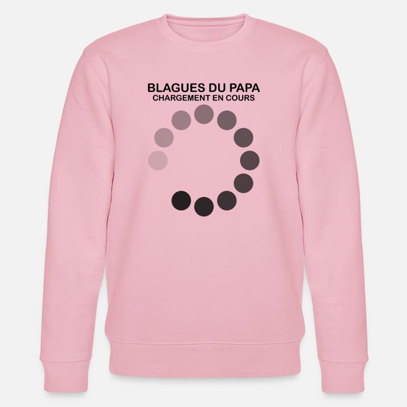 Cercle de Points Noirs Abstraits - Sweat bio CHANGER Stanley/Stella Unisexe - rose pâle