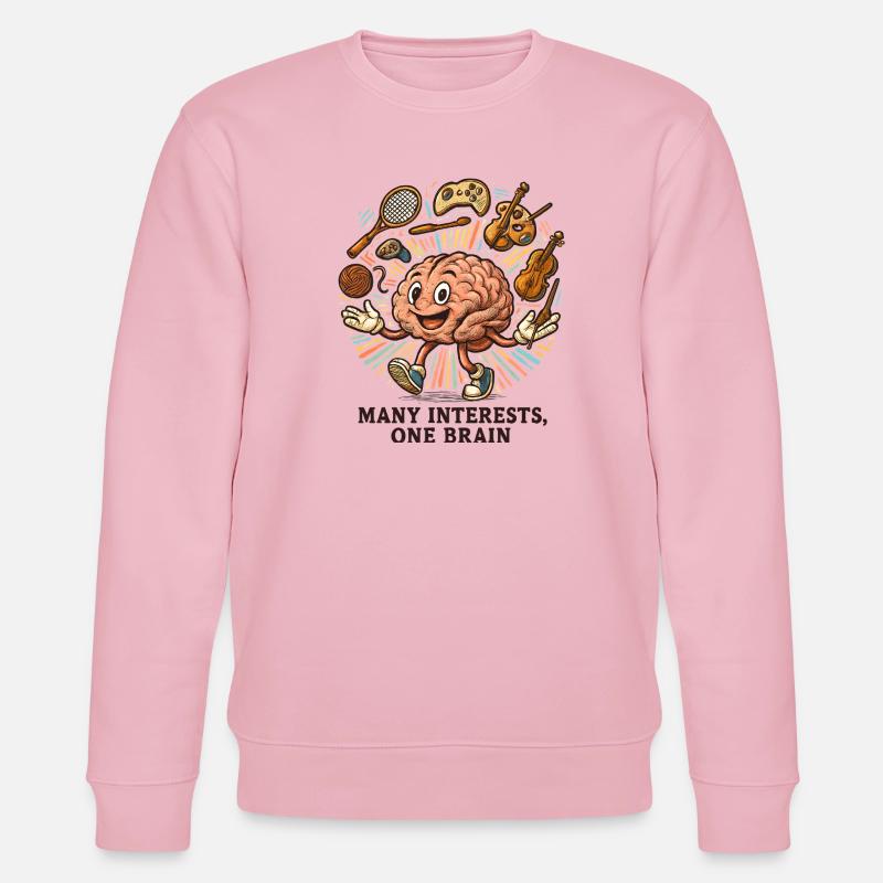 Versatile Brain: Many Passions ADHD ADHD - Stanley/Stella CHANGER Unisex Organic Sweatshirt - cotton pink