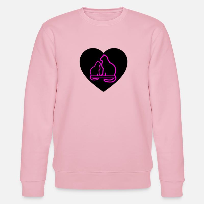 Katzen - Stanley/Stella Unisex Bio-Sweatshirt CHANGER  - Hellrosa