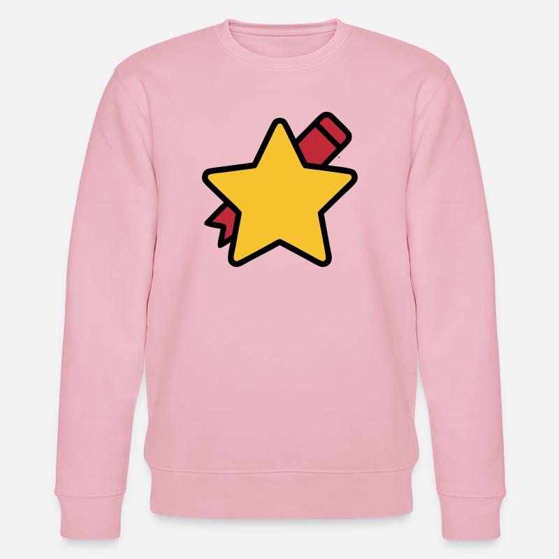 Stern Stift Schule Lehrer - Stanley/Stella Unisex Bio-Sweatshirt CHANGER - Hellrosa