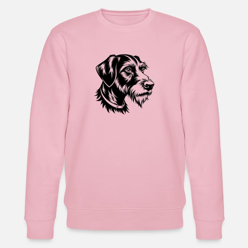 Deutscher Drahthaar-Pointer - Stanley/Stella Unisex Bio-Sweatshirt CHANGER  - Hellrosa