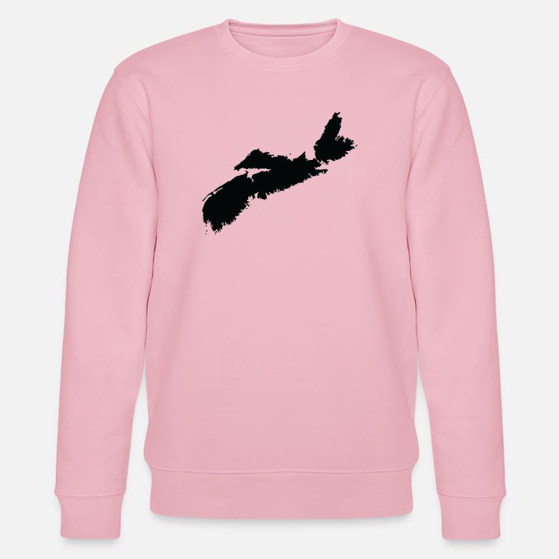 Karte von Nova Scotia - Stanley/Stella Unisex Bio-Sweatshirt CHANGER  - Hellrosa