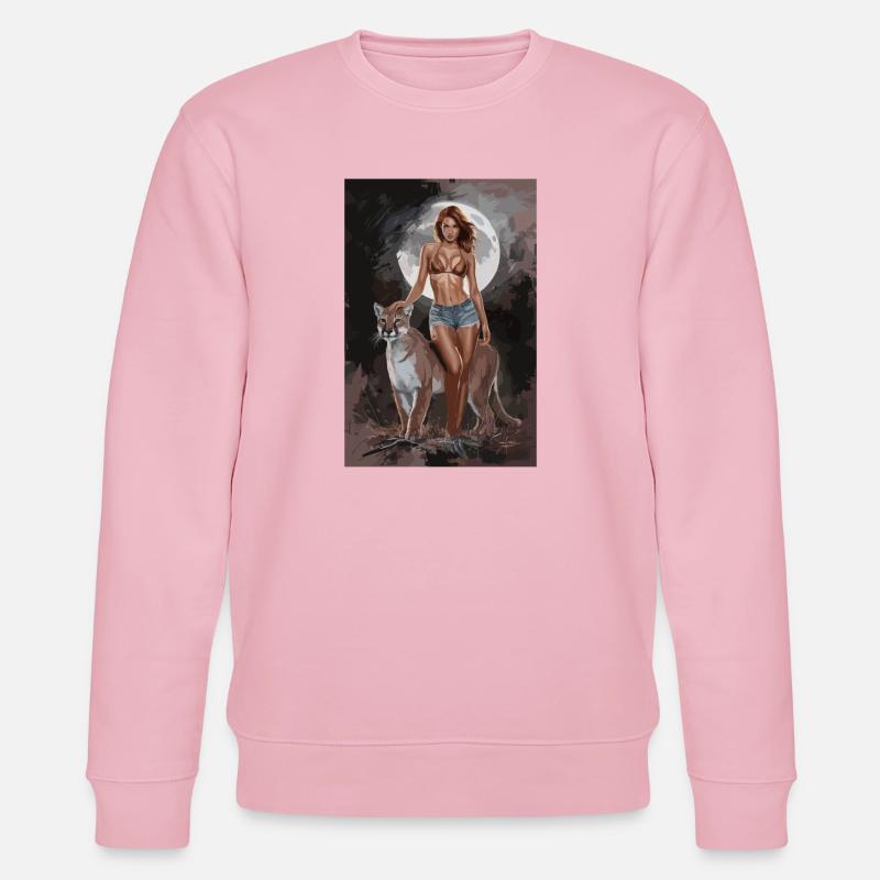 Marcheur de la Lune - Sweat bio CHANGER Stanley/Stella Unisexe - rose pâle