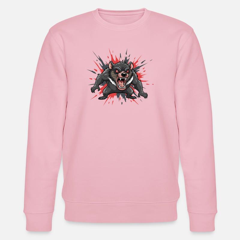 Tasmanian devil in comic style - Stanley/Stella CHANGER Unisex Organic Sweatshirt - cotton pink