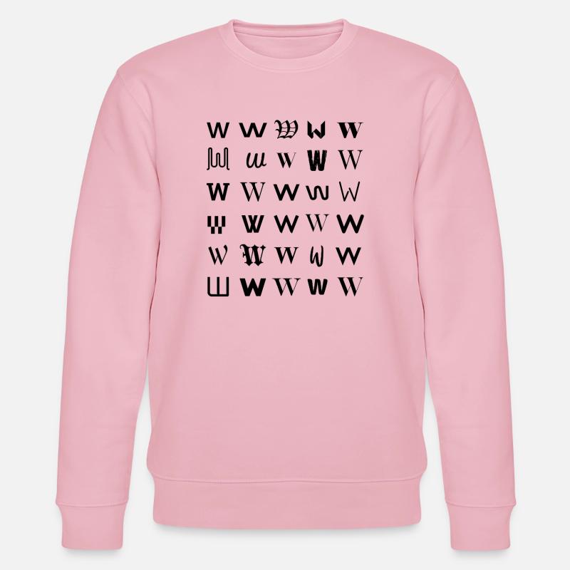 Typografie W-Monogramm-Buchstabenmosaikdesign - Stanley/Stella Unisex Bio-Sweatshirt CHANGER  - Hellrosa