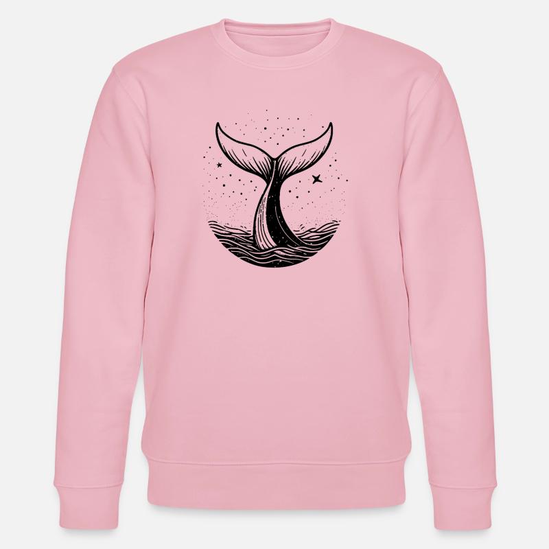 Wal Silhouette Minimal Ozean Design - Stanley/Stella Unisex Bio-Sweatshirt CHANGER - Hellrosa