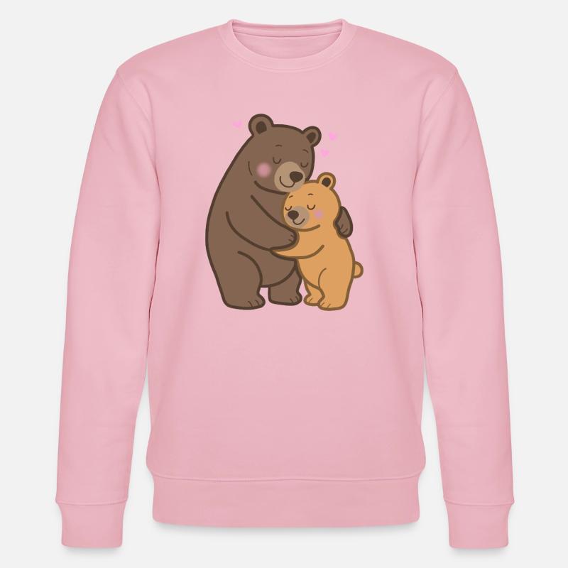 Maman Ours et Bébé Ours - Sweat bio CHANGER Stanley/Stella Unisexe - rose pâle