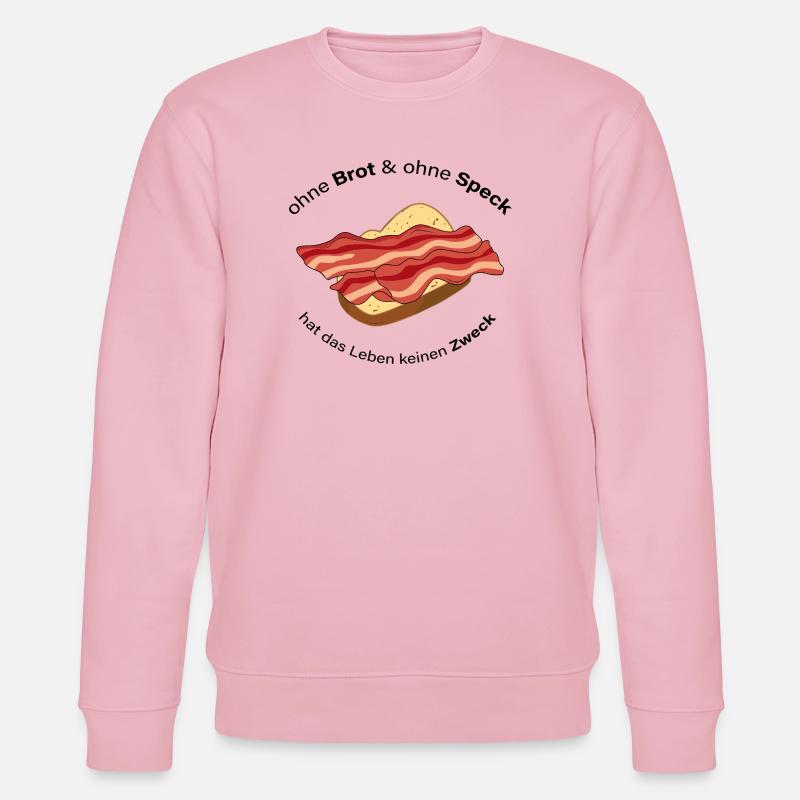 Ohne Brot und Ohne Speck - Stanley/Stella Unisex Bio-Sweatshirt CHANGER  - Hellrosa