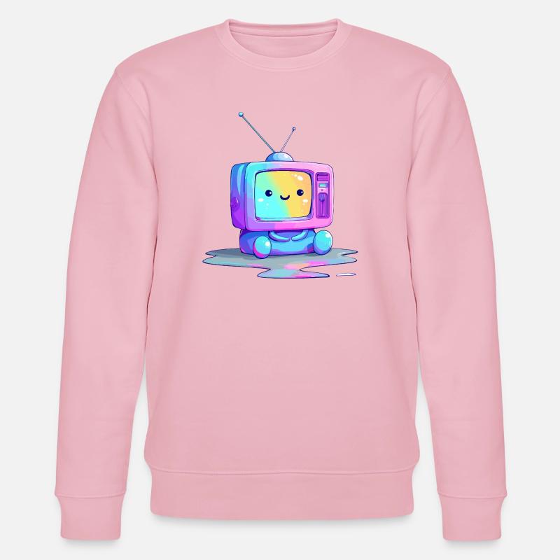 Regenbogen TV Kuscheltier - Stanley/Stella Unisex Bio-Sweatshirt CHANGER - Hellrosa