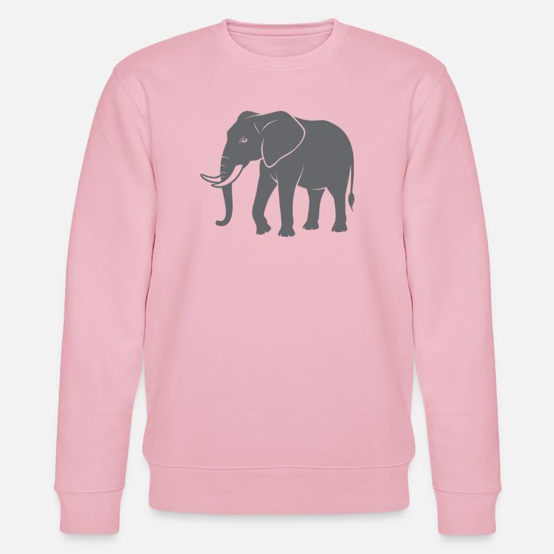 Elefant - Stanley/Stella Unisex Bio-Sweatshirt CHANGER  - Hellrosa