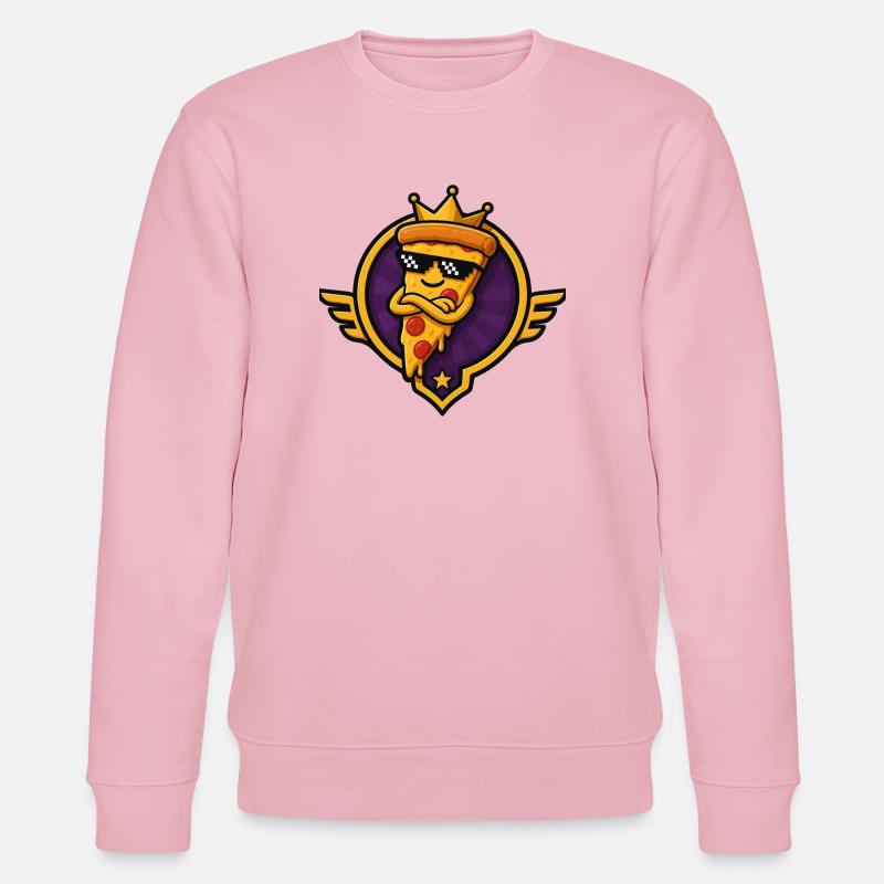 Pizza royale avec lunettes de soleil - Sweat bio CHANGER Stanley/Stella Unisexe - rose pâle