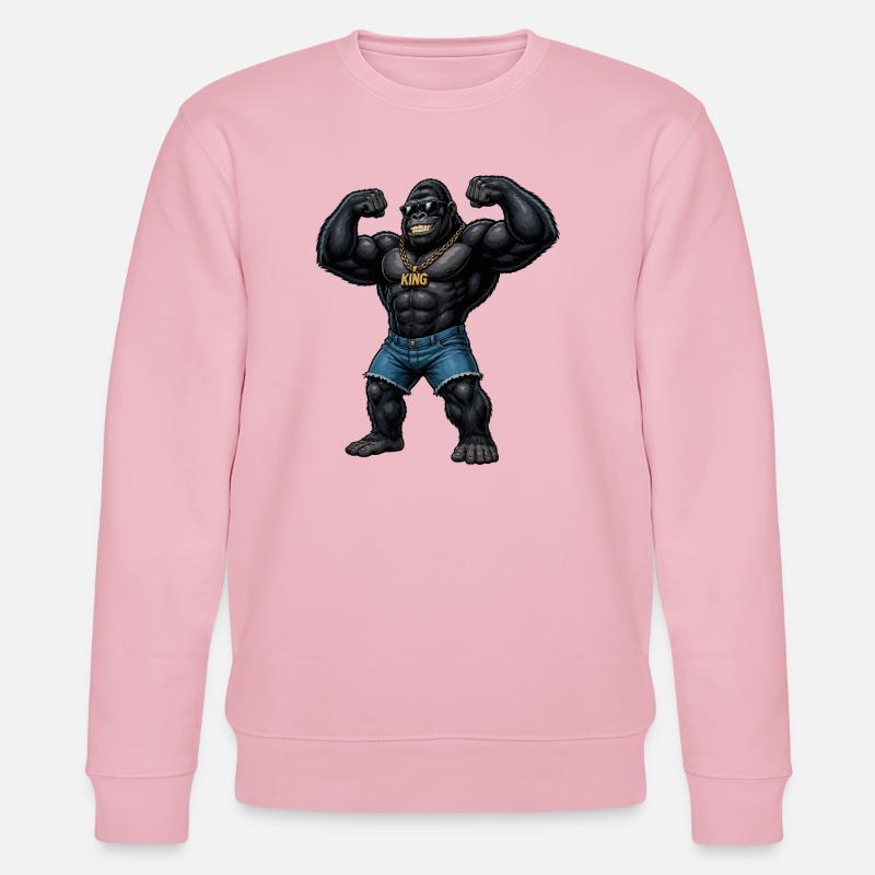 King Gorilla Bling - Sweat bio CHANGER Stanley/Stella Unisexe - rose pâle