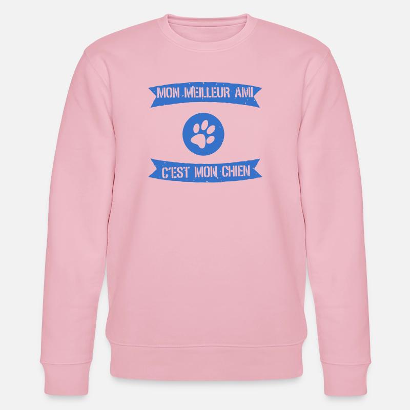 Meilleur Ami C'est Mon Chien - Sweat bio CHANGER Stanley/Stella Unisexe - rose pâle