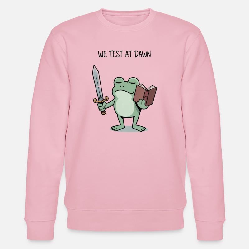 Dawn Froschritter Leseschwert-Design - Stanley/Stella Unisex Bio-Sweatshirt CHANGER  - Hellrosa