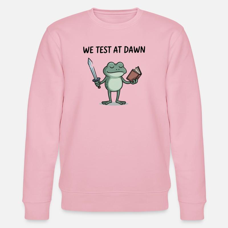 Froschritter im Morgengrauen - Stanley/Stella Unisex Bio-Sweatshirt CHANGER  - Hellrosa