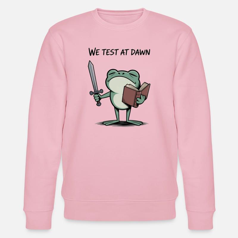 Froschritter im Morgengrauen - Stanley/Stella Unisex Bio-Sweatshirt CHANGER - Hellrosa