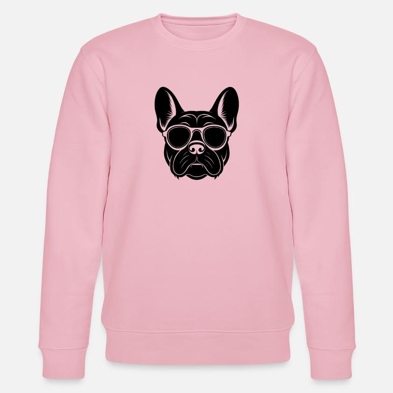 Bouledogue français - Sweat bio CHANGER Stanley/Stella Unisexe - rose pâle