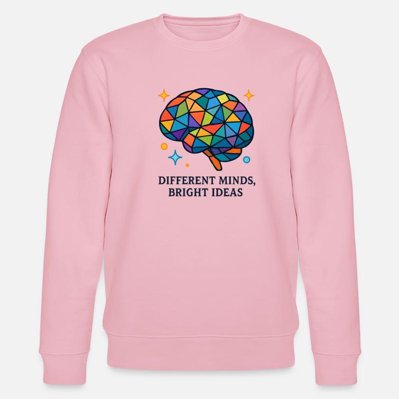 Mosaic Brain: Multiple Ideas - Stanley/Stella CHANGER Unisex Organic Sweatshirt - cotton pink