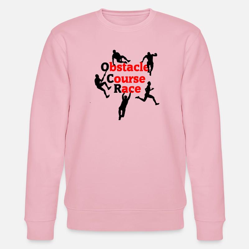 Obstacle Course Race – Red Impact Design - Stanley/Stella CHANGER Unisex Organic Sweatshirt - cotton pink