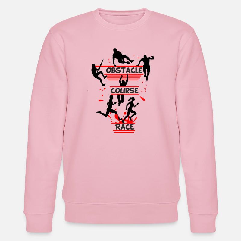 Course d’obstacles – Silhouette Full Action - Sweat bio CHANGER Stanley/Stella Unisexe - rose pâle