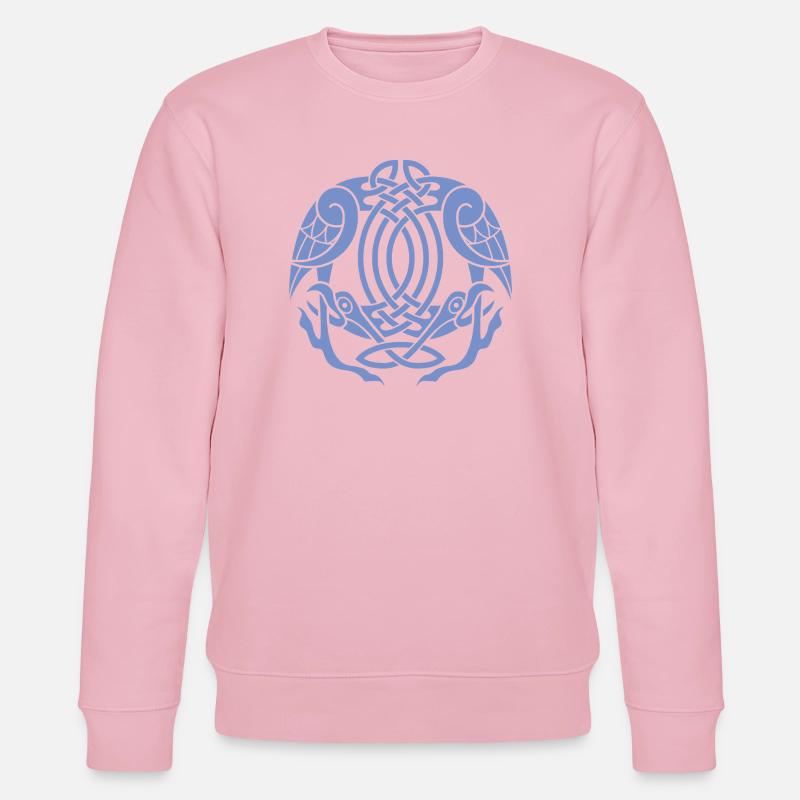 Celtic Eagle Knot  - Stanley/Stella CHANGER Unisex Organic Sweatshirt - cotton pink