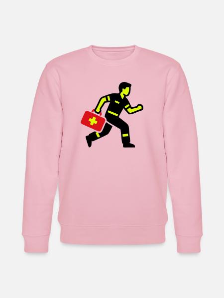 Sanitäter Notarzt Notfallkoffer - Stanley/Stella Unisex Bio-Sweatshirt CHANGER - Hellrosa