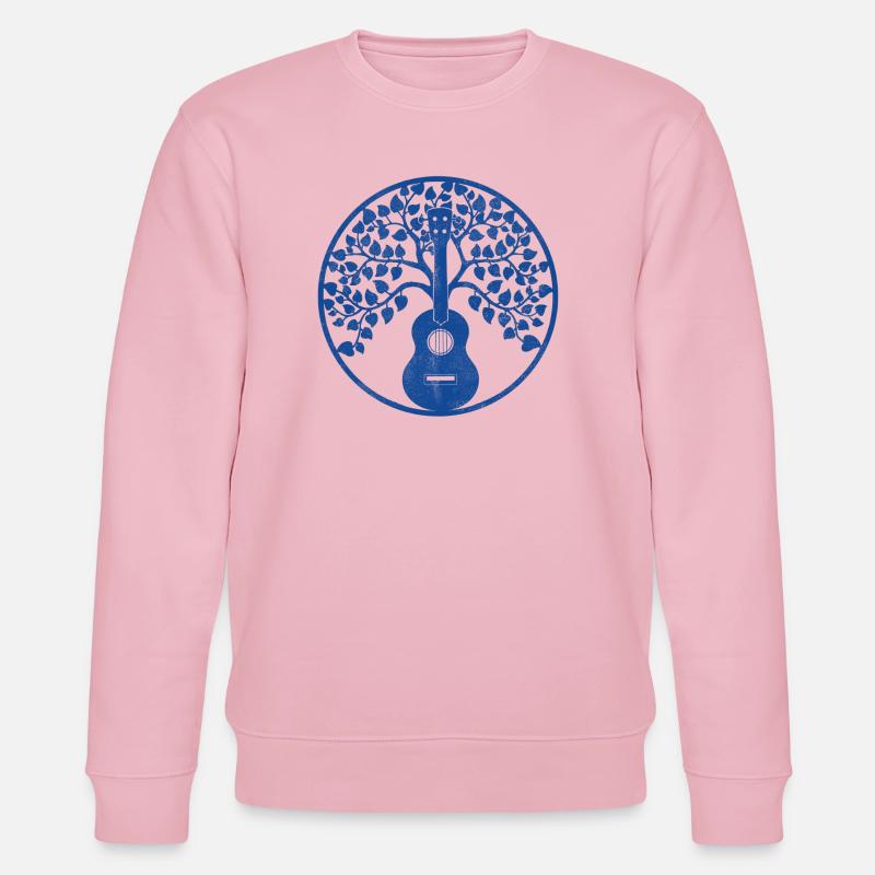 Mandala d’arbre à ukulélé bleu - Sweat bio CHANGER Stanley/Stella Unisexe - rose pâle