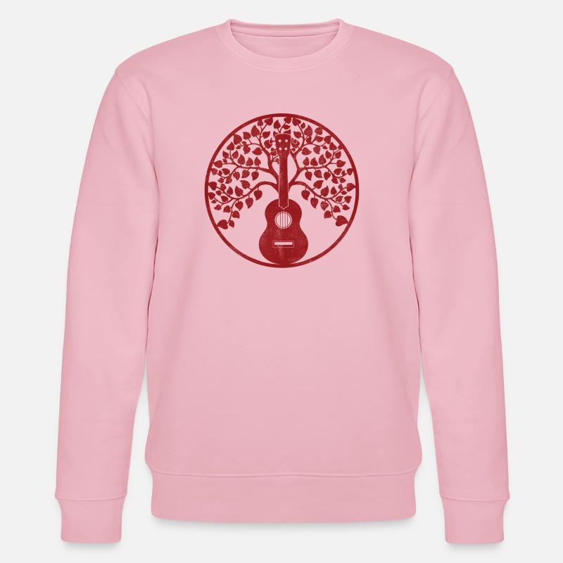 Mandala d’arbre à ukulélé rouge - Sweat bio CHANGER Stanley/Stella Unisexe - rose pâle