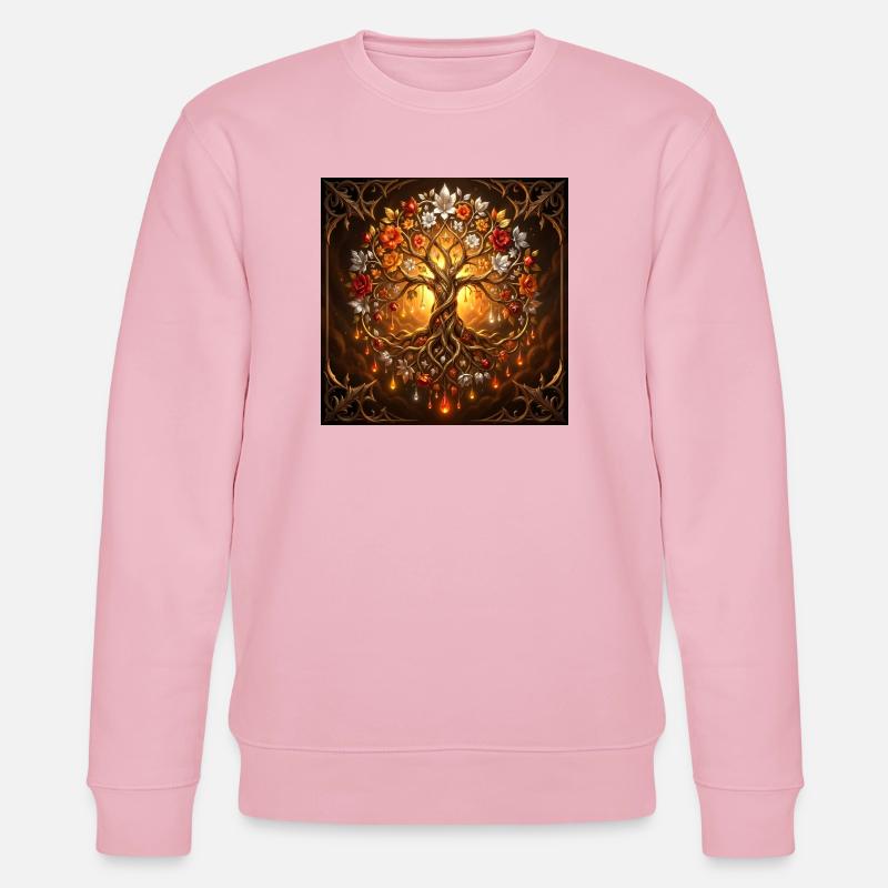 Luminescent Life Tree - Stanley/Stella CHANGER Unisex Organic Sweatshirt - cotton pink