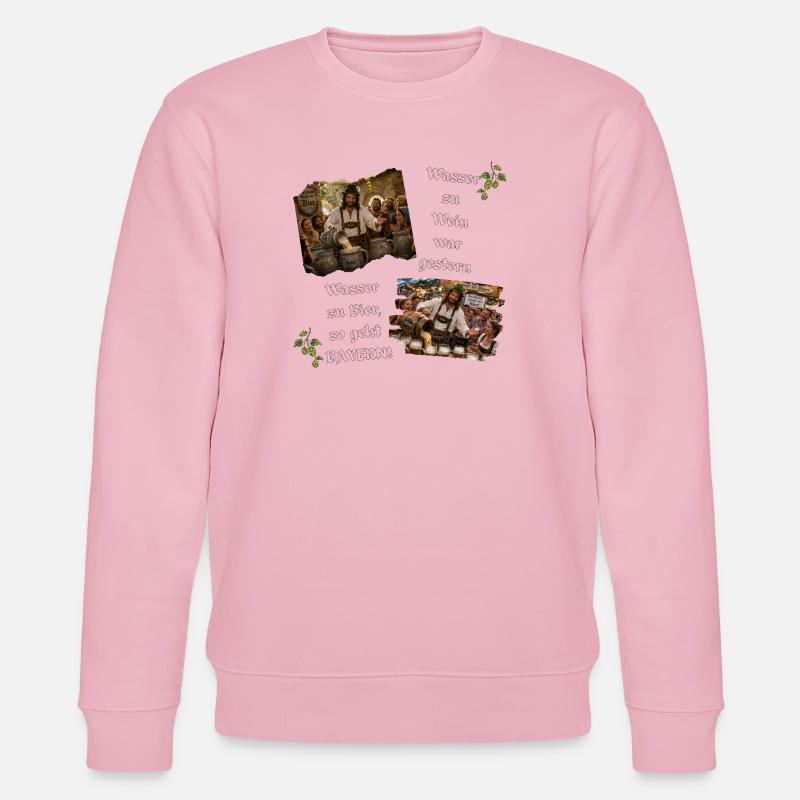 Wasser und Bier - Stanley/Stella Unisex Bio-Sweatshirt CHANGER  - Hellrosa