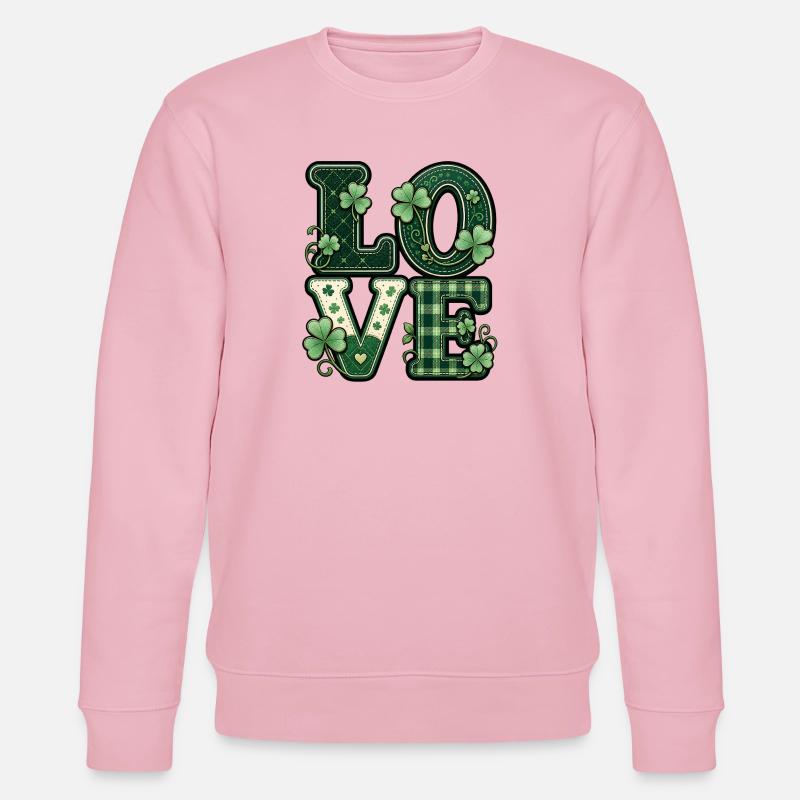 Love St Patrick's Day - Stanley/Stella CHANGER Unisex Organic Sweatshirt - cotton pink