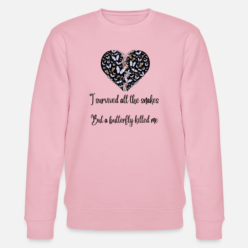 Cœur de Papillon - Sweat bio CHANGER Stanley/Stella Unisexe - rose pâle