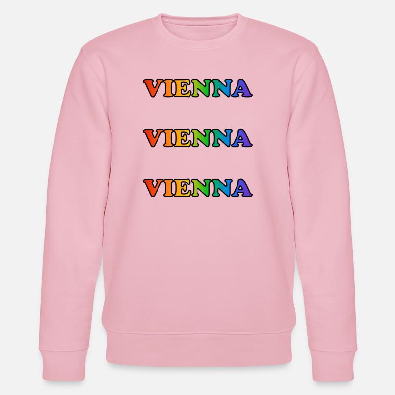 Vienna Rainbow Repeats - Stanley/Stella CHANGER Unisex Organic Sweatshirt - cotton pink