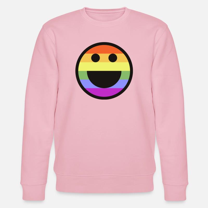 Rainbow LGBTQ Pride - Stanley/Stella CHANGER Unisex Organic Sweatshirt - cotton pink