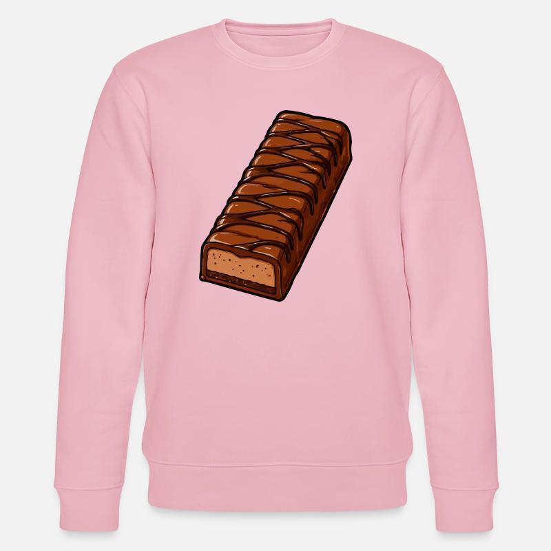 Barre chocolatée avec glaçage en zigzag - Sweat bio CHANGER Stanley/Stella Unisexe - rose pâle