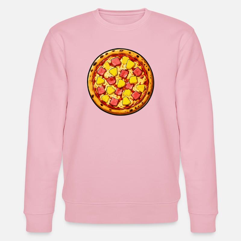 Illustration de pizza hawaïenne - Sweat bio CHANGER Stanley/Stella Unisexe - rose pâle