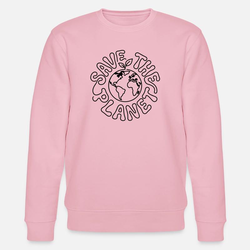 Rette den Planeten - Stanley/Stella Unisex Bio-Sweatshirt CHANGER  - Hellrosa