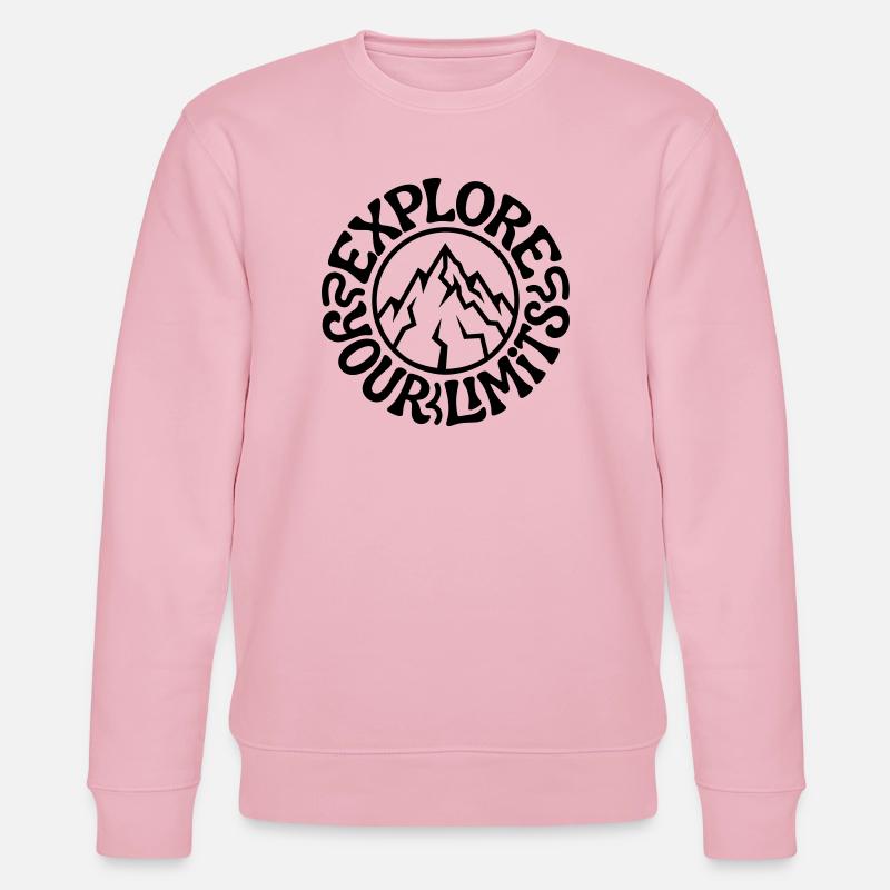 mountain climbing - Stanley/Stella CHANGER Unisex Organic Sweatshirt - cotton pink
