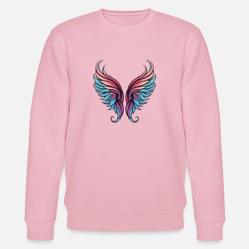 Flügel Symbol - Stanley/Stella Unisex Bio-Sweatshirt CHANGER - Hellrosa