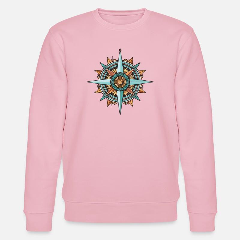 Kompass Reise - Stanley/Stella Unisex Bio-Sweatshirt CHANGER  - Hellrosa