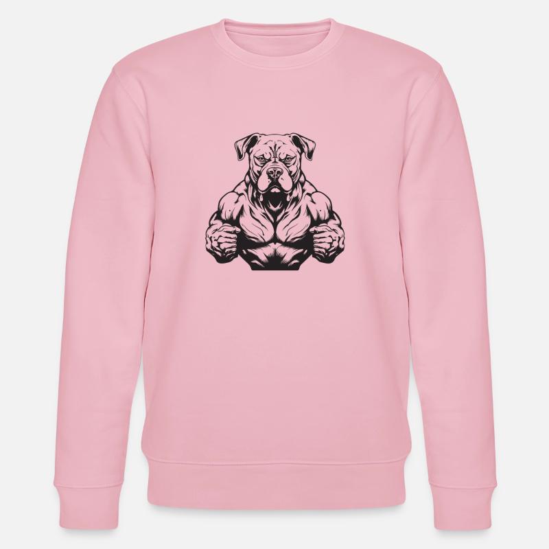 Muscles de bête canine - Sweat bio CHANGER Stanley/Stella Unisexe - rose pâle